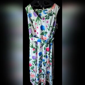 Calvin Klein Blue and Green Floral Dress